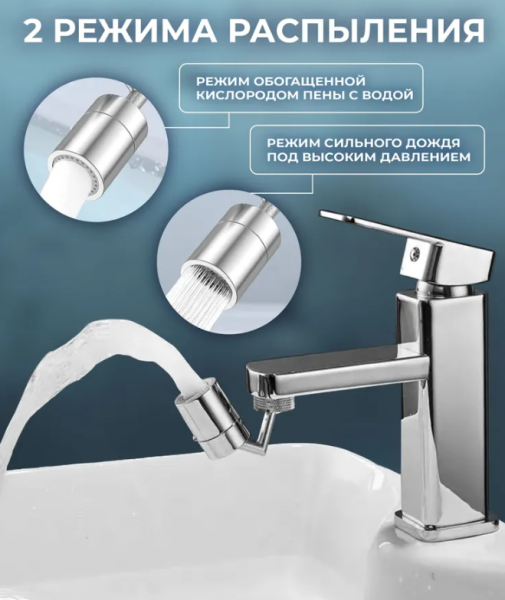 Насадка-аэратор на кран Splash filter fauget 7200 (самопромывная фильтрация)